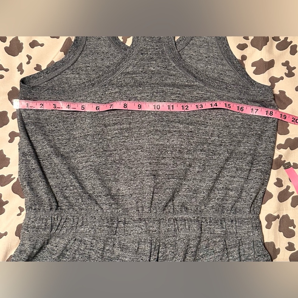 Nike Racerback Drawstring Vintage Style Romper Med Heather Gray EUC - Picture 7 of 8